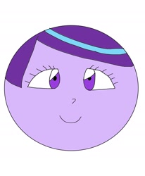 Size: 1536x1866 | Tagged: safe, artist:jonwii, starlight glimmer, equestria girls, ball, female, glimmerball, inanimate tf, morph ball, simple background, smiling, solo, transformation, white background