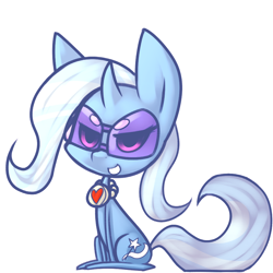 Size: 1000x1000 | Tagged: safe, artist:ask-sadistic-rarity, artist:florecentmoo, derpibooru import, trixie, cat, glasses, grin, smiling, species swap