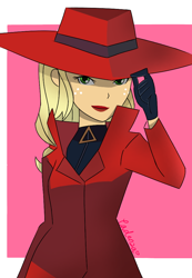 Size: 690x1000 | Tagged: safe, artist:leone di cielo, applejack, equestria girls, carmen sandiego, clothes, cosplay, costume