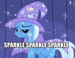 Size: 680x531 | Tagged: safe, derpibooru import, trixie, image macro, meme, nostalgia critic, sparkle sparkle sparkle, thomas and the magic railroad, trixie yells at everything