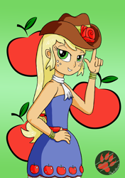 Size: 2250x3200 | Tagged: safe, artist:darkprinceismyname, applejack, equestria girls, blonde hair, clothes, female, shirt, solo