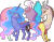 Size: 888x701 | Tagged: safe, artist:kkitsu, discord, princess luna, alicorn, pony, female, lunacord, male, shipping, simple background, straight