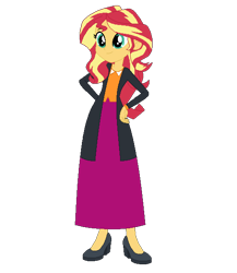 Size: 521x600 | Tagged: safe, artist:cartoonmasterv3, sunset shimmer, equestria girls, alternate universe, clothes, long skirt, simple background, skirt, solo, transparent background, vector, wizarding world