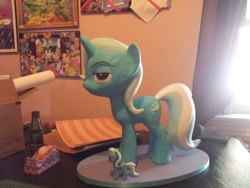 Size: 1000x750 | Tagged: safe, derpibooru import, trixie, pony, unicorn, cake, female, food, irl, lidded eyes, mare, photo, solo