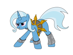 Size: 4000x3000 | Tagged: safe, artist:sethisto, derpibooru import, trixie, pony, unicorn, armor, cosplay, grin, league of legends, orianna, smiling, solo