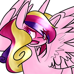 Size: 980x980 | Tagged: safe, artist:joannahasablaggity, princess cadance, alicorn, pony, blushing, embarrassed, solo