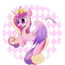 Size: 1000x1000 | Tagged: safe, artist:kubota, princess cadance, alicorn, pony, female, mare, pixiv, solo