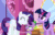 Size: 400x252 | Tagged: safe, derpibooru import, screencap, rarity, spike, twilight sparkle, unicorn twilight, dragon, pony, unicorn, green isn't your color, animated, cute, excited, female, happy, jumping, loop, male, mare, pronking, raribetes