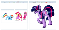 Size: 604x312 | Tagged: safe, apple bloom, rainbow dash, scootaloo, sweetie belle, twilight sparkle, equestria girls, exploitable meme, juxtaposition, juxtaposition win, juxtaposition winception