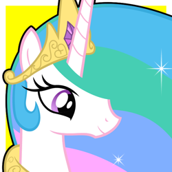 Size: 600x600 | Tagged: safe, artist:dozeu, princess celestia, alicorn, pony, pixiv, portrait, solo