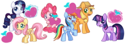 Size: 960x343 | Tagged: safe, artist:solar-slash, derpibooru import, applejack, fluttershy, pinkie pie, rainbow dash, rarity, twilight sparkle, earth pony, pegasus, pony, unicorn, simple background, transparent background