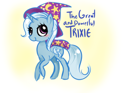 Size: 2000x1500 | Tagged: safe, artist:geekpony, derpibooru import, trixie, blushing, cute, smiling