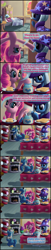 Size: 1024x5064 | Tagged: safe, artist:deathpwny, derpibooru import, hugh jelly, pinkie pie, trixie, earth pony, pony, comic