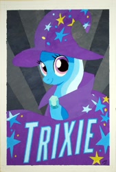 Size: 939x1388 | Tagged: safe, artist:subtlepixel, derpibooru import, trixie, pony, unicorn, female, mare, poster, smiling, solo