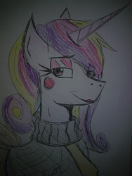 Size: 960x1280 | Tagged: safe, artist:lawrencexviii, princess cadance, alicorn, pony, female, hoofbeat 2, horn, solo