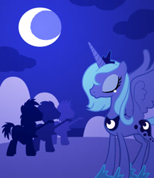 Size: 978x1128 | Tagged: safe, artist:trotsworth, princess luna, alicorn, pony, female, horn, mare, moon, s1 luna