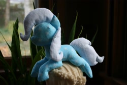 Size: 3888x2592 | Tagged: safe, artist:valleyviolet, derpibooru import, trixie, pony, unicorn, doll, female, high res, irl, mare, pattern, photo, plushie, solo, toy