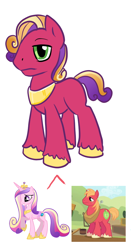 Size: 544x1041 | Tagged: safe, artist:desert-sage, big macintosh, princess cadance, oc, alicorn, earth pony, pony, crack shipping, male, offspring, parent:big macintosh, parent:princess cadance, parents:cadmac, stallion