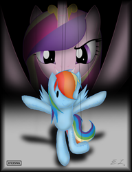 Size: 3051x3971 | Tagged: safe, artist:iflysna94, princess cadance, rainbow dash, alicorn, pegasus, pony, dance puppets dance, marionette, puppet