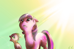 Size: 1061x701 | Tagged: safe, artist:c-puff, derpibooru import, spike, twilight sparkle, dragon, duo, sweat