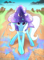 Size: 660x900 | Tagged: safe, artist:los-chainbird, derpibooru import, trixie, angry, magic