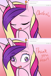 Size: 1280x1920 | Tagged: safe, artist:sugarberry, princess cadance, alicorn, pony, ask-cadance, comic, derp, solo, tumblr