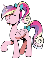 Size: 3869x5000 | Tagged: safe, artist:amorecadenza, artist:andypriceart, princess cadance, alicorn, pony, eyes closed, happy, laughing, simple background, solo, transparent background, vector