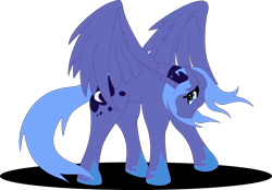 Size: 3111x2160 | Tagged: safe, artist:spiritofthwwolf, princess luna, alicorn, pony, determined, s1 luna, solo