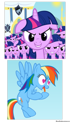 Size: 1269x2215 | Tagged: safe, artist:navitaserussirus, derpibooru import, rainbow dash, twilight sparkle, changeling, pegasus, pony, female, lesbian, mare, shipping, twidash