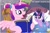 Size: 960x640 | Tagged: safe, princess cadance, twilight sparkle, unicorn twilight, alicorn, pony, unicorn, bed, bedtime story, blanket, book, bow, cadance's bedtime stories, chair, detailed background, duo, duo female, exploitable meme, female, females only, filly, filly twilight sparkle, hair bow, hoof hold, horn, image macro, looking at each other, looking up, meme, merlin's shop of mystical wonders, multicolored mane, mystery science theater 3000, open mouth, pillow, pink coat, pink wings, purple coat, purple eyes, sitting, smiling, spread wings, text, wings, younger