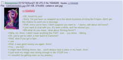 Size: 706x346 | Tagged: safe, princess cadance, alicorn, pony, /mlp/, 4chan, anon in equestria, feels, greentext, infidelity, rejection is magic, sad, text