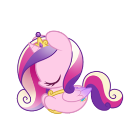 Size: 300x300 | Tagged: safe, artist:miikanism, princess cadance, alicorn, pony, cute, eyes closed, hnnng, prone, simple background, sleeping, solo