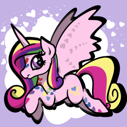 Size: 5000x5000 | Tagged: dead source, safe, artist:irishthorns, princess cadance, alicorn, pony, absurd resolution, rainbow power, rainbow power-ified, solo