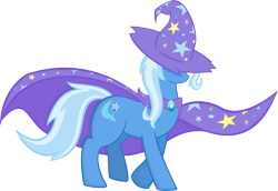 Size: 5000x3441 | Tagged: safe, artist:godoffury, derpibooru import, trixie, cloak, clothes, hat, simple background, trixie's cape, trixie's hat