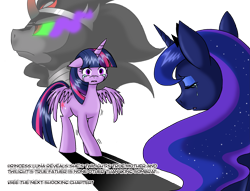 Size: 3253x2490 | Tagged: safe, artist:boastudio, artist:rmzero, king sombra, princess luna, twilight sparkle, twilight sparkle (alicorn), alicorn, pony, :o, alternate universe, color, colored, comic, crying, father and child, father and daughter, female, gritted teeth, male, mare, maternaluna, mother and child, mother and daughter, offspring, parent and child, parent:king sombra, parent:princess luna, parents:lumbra, remember, shivering, shock, shocked, sombra is anakin, spread wings, twilight is luke skywalker, wide eyes