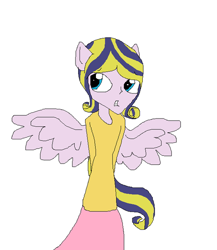 Size: 500x576 | Tagged: safe, oc, oc only, oc:princess twila, equestria girls, 1000 hours in ms paint, alicorn oc, ask, ask princess twila, equestria girls-ified, ms paint, offspring, parent:prince blueblood, parent:twilight sparkle, parents:twiblood, simple background, solo, tumblr