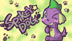 Size: 770x443 | Tagged: safe, artist:panyang-panyang, spike, dog, equestria girls, paw prints, spike the dog, tumblr, tumblr:spike-in-weirdworld