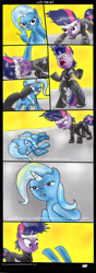 Size: 1701x4819 | Tagged: safe, artist:neroscottkennedy, derpibooru import, trixie, twilight sparkle, comic, future twilight, konami, metal gear