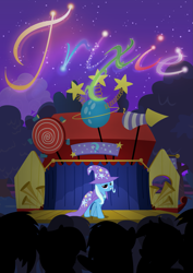 Size: 1191x1685 | Tagged: safe, artist:moongazeponies, derpibooru import, trixie, pony, unicorn, female, mare, solo, stage, vector