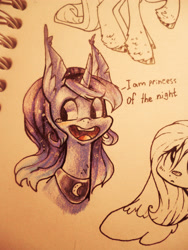 Size: 3240x4320 | Tagged: safe, artist:locksto, princess luna, alicorn, pony, bust, female, horn, mare, princess of the night