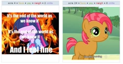 Size: 539x282 | Tagged: safe, screencap, babs seed, twilight sparkle, equestria girls, exploitable meme, juxtaposition, juxtaposition win, youtube caption