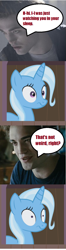 Size: 369x1399 | Tagged: safe, derpibooru import, trixie, breakin, creeper, crossover, edward cullen, freaked out, stalking, totally normal guy, twilight (series)