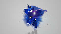 Size: 3840x2160 | Tagged: safe, artist:90sigma, artist:ext109, princess luna, alicorn, pony, female, glowing eyes, mare, shadow, solo, vector, wallpaper