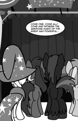 Size: 647x1000 | Tagged: safe, artist:bronycurious, derpibooru import, trixie, pony, unicorn, female, grayscale, horn, mare, recovery