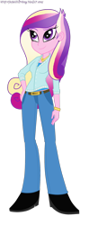 Size: 698x1757 | Tagged: safe, artist:jaquelindreamz, princess cadance, equestria girls, equestria girls-ified, guidance conselor cadance, solo