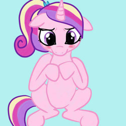 Size: 500x500 | Tagged: safe, artist:kuromi, princess cadance, alicorn, pony, female, horn, solo, teen princess cadance