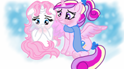 Size: 1280x720 | Tagged: safe, artist:kuromi, princess cadance, oc, alicorn, pony, teen princess cadance, tumblr