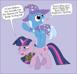 Size: 3625x3501 | Tagged: safe, artist:docwario, artist:epsilontlosdark4, derpibooru import, trixie, twilight sparkle, chains, collar, female, lesbian, ponies riding ponies, riding, shipping, twixie, vector