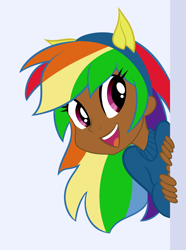 Size: 2236x3000 | Tagged: safe, edit, rainbow dash, equestria girls, dark skin, humanized, meme, solo, that fucking cat, that fucking dash