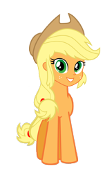 Size: 1202x1857 | Tagged: safe, artist:php50, applejack, hybrid, equestria girls, abomination, face swap, human head pony, simple background, solo, transparent background, vector, what has magic done, what has science done